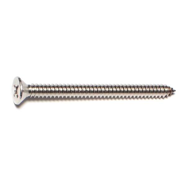 Midwest Fastener Sheet Metal Screw, #14 x 3 in, 18-8 Stainless Steel Flat Head Phillips Drive, 5 PK 34008 - main